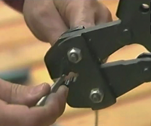 crimping the cable