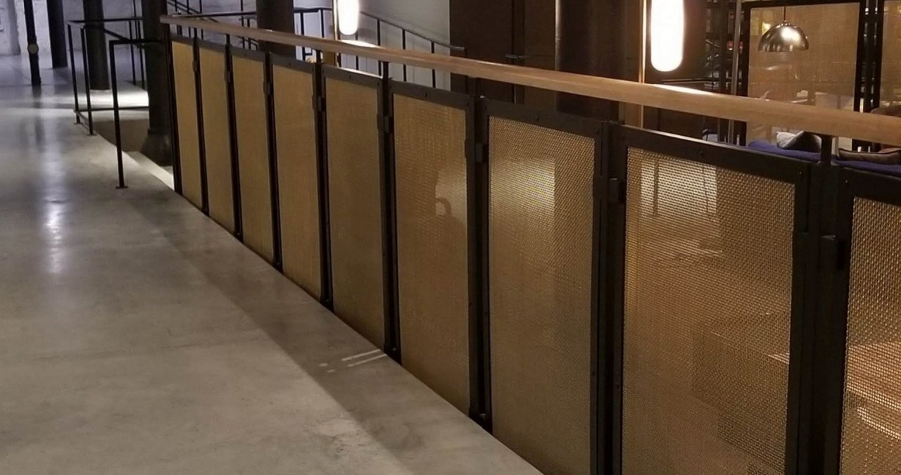 Glacier Panel Railings in the Lazia Restaurant at the Crossroads Hotel - Kansas City, KS