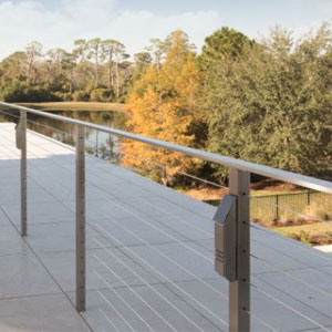 StarLights on Patio Railing by AGS Stainless