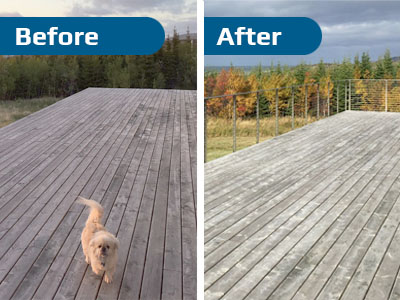 Rainier cable railing system before and after