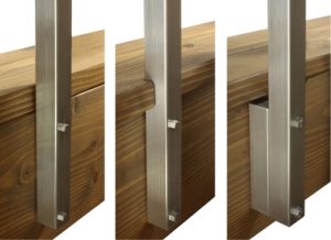 ags side mount railing post