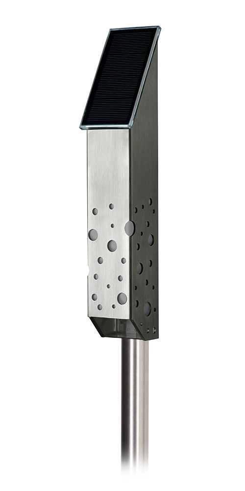 Outdoor solar landscape lighting with a fun bubbles design.