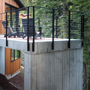 Cable Rail by AGS Stainless on Concrete