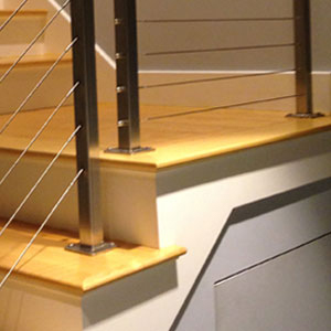 Cable Rail by AGS Stainless on Wood