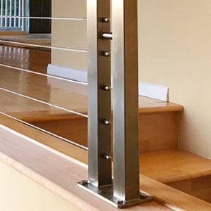 Cable Rail Double Post by AGS Stainless