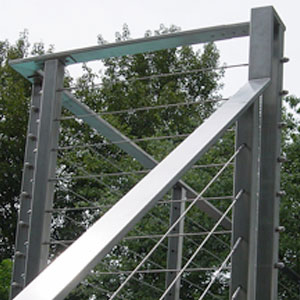 Straight Flat Handrail Transition