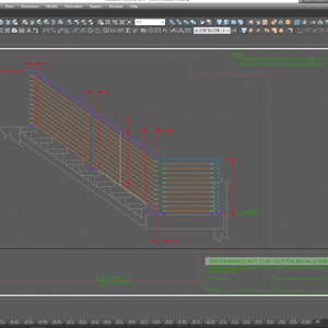 cable railing CAD Drawing by AGS Stainless