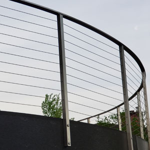 Curved Cable Deck Rail by AGS Stainless