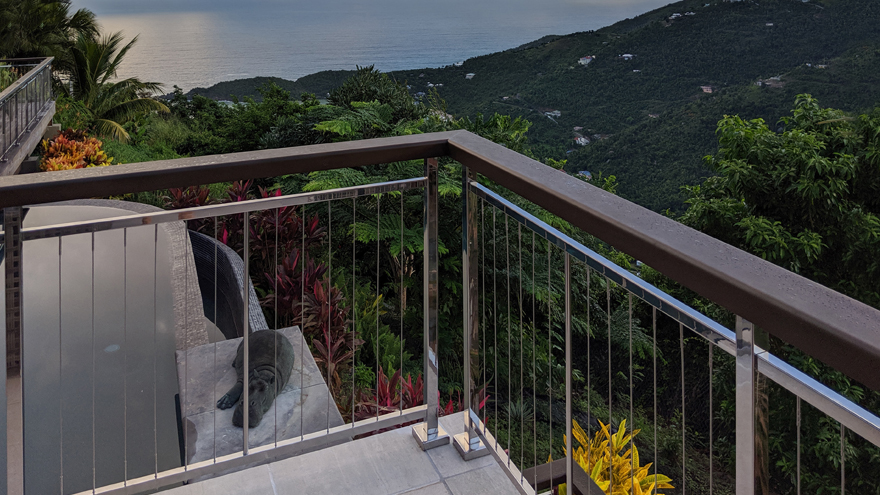 mirror finish vertical cable railing system