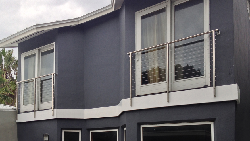 Juliet balcony cable railing system installed in Fort Lauderdale