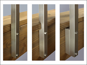 Side mount railing post.
