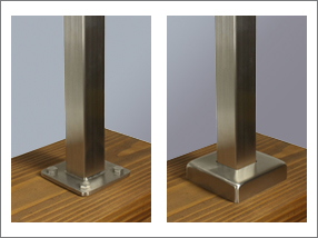 Top mount railing post.