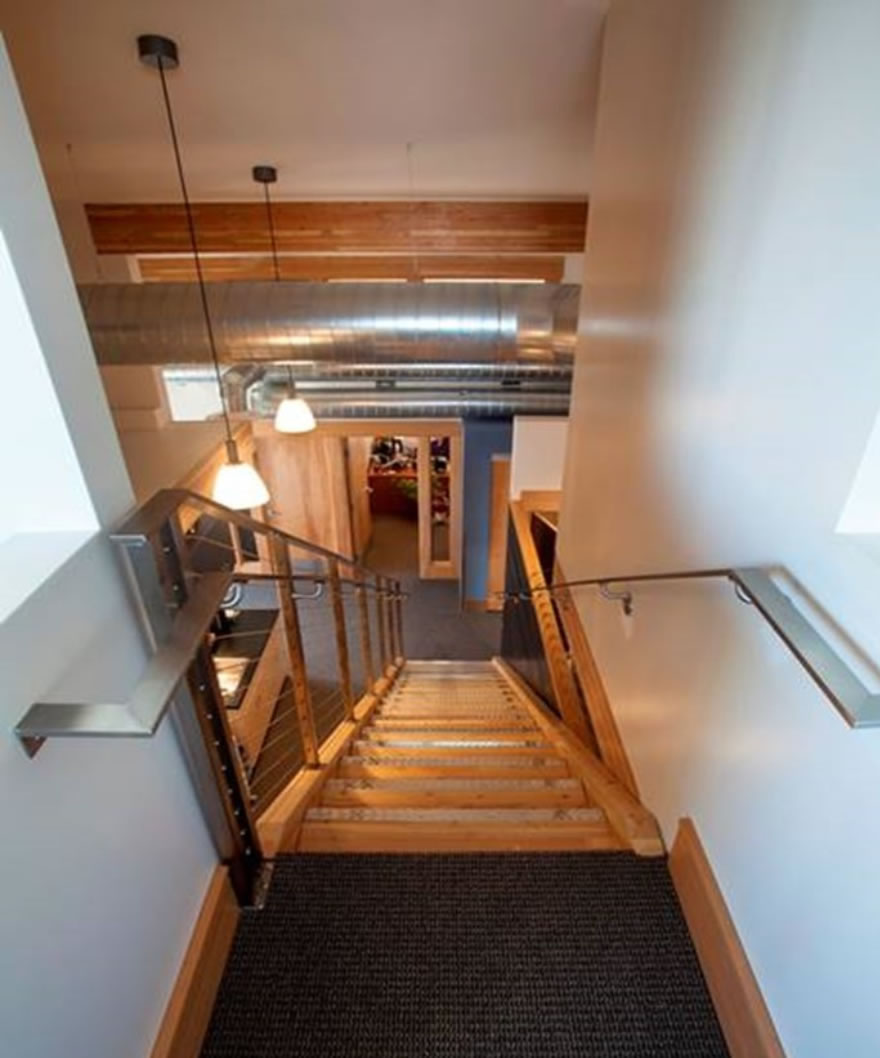 Handrail extension extending 12” past last riser